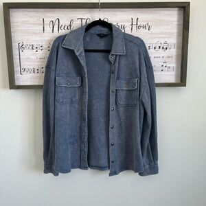 NOBO Women’s Slate Blue Corduroy Shirt Jacket